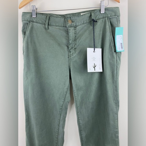 Pistola Moriah Women’s Army Olive Green Straight leg Crop Pant Size 30 NWT - Picture 3 of 12